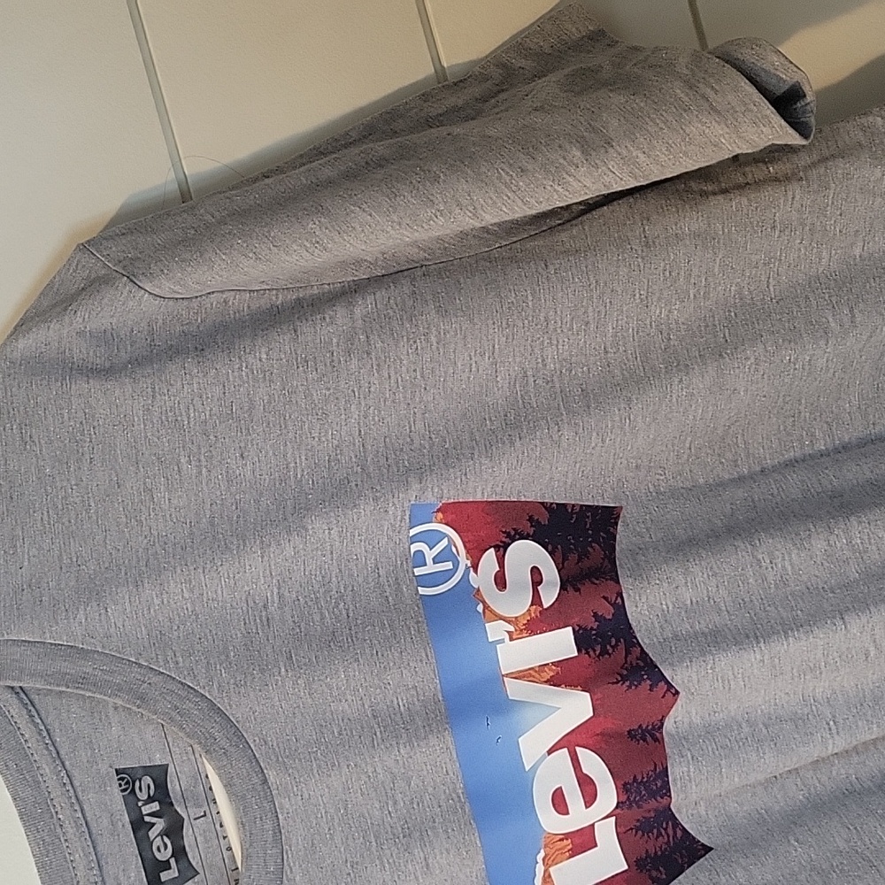 LEVI'S SHORT SLEEVE TEE L GRAY/BLUE - Picture 3 of 7